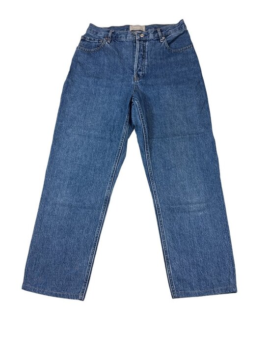 Everlane Denim - Everlane Cheeky Straight-Leg Blue Jeans Womens 31 Regular Button Fly (OO626)